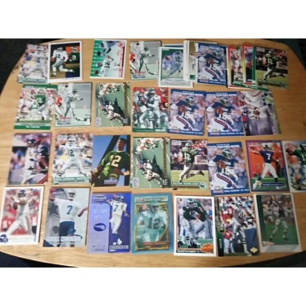 50 Randall Cunningham Lot Football Cards Base Inserts Collection